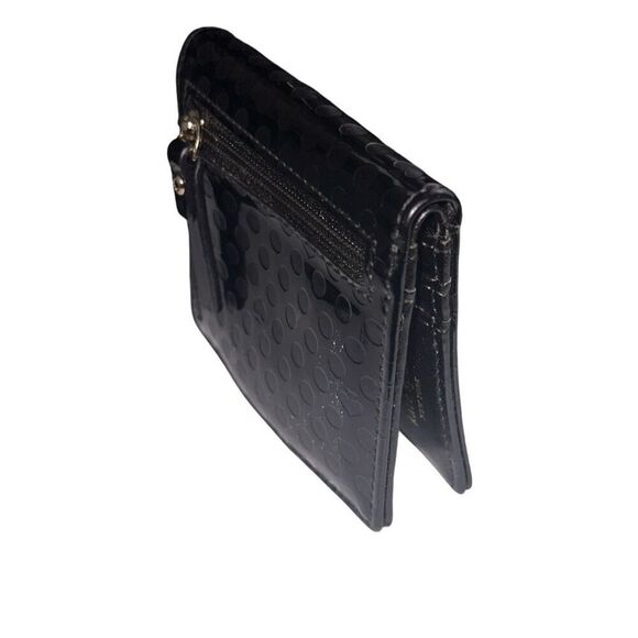 Beautiful Kate Spade Patent Leather Spade Black Embossed Wallet One Size Good Co - Picture 4 of 10